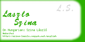 laszlo szina business card